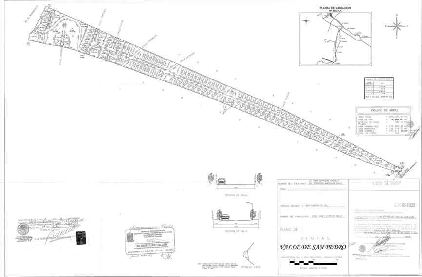 Plano de ventas Valle de San Pedro